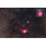 Beispielaufnahme von Jens Hackmann: M8 und M20 (Trifidnebel) im Sternbild Schütze