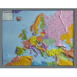 geo-institut Kontinent-Karte Reliefkarte Europa Silver line politisch
