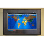 Geochron Boardroom Modell in Ehrle Echtholzfurnierazsführung mit Espresso Finish und silberfarbenen Zierleisten