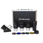 Meade Okularset Series 4000, 3 Okulare, Zenitspiegel, Barlow-Linse, Filter-Set mit Koffer 2"
