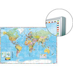 Stiefel Weltkarte auf Platte zum Pinnen (englisch)