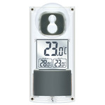 Bresser Funk-Wetterstation Solar Fenster Thermometer mit Saugnapf