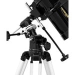 The parallactic EQ-1 mount with counterbalancing counterweight. Precise guiding of celestial objects is only possible with this type of mount. The practical, flexible slow motions allow you to always keep the object in the field of view.