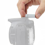 Slide the adapter onto your camera's hotshoe