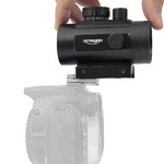 Then simply insert the LED finder and clamp it in place