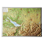 Georelief Allgäu Bodensee klein, 3D Reliefkarte