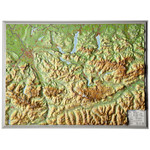 Georelief Salzkammergut klein, 3D Reliefkarte