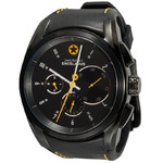 DayeTurner ENCELADUS Herrenuhr Analog silber - Leder schwarz