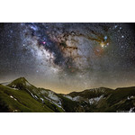 'Heart of the Galaxy' - composite photo from different exposures taken at a mountain refuge in Fargno (1820m). The main picture was taken with a Canon 5d Mark III using a 24-70 f/2.8 lens set at 39mm (exposure 180sec., ISO400). A Canon 20Da camera modified for astronomy was used at two different focal lengths for the nebula region. Wide field at 24mm, Rho Ophiuchi details were zoomed in at 70mm focal length. Picture: Cristian Fattinnanzi.