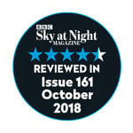 La monture Omegon Mini Track LX2 a obtenu 4,5 étoiles sur 5 dans le numéro 161 du magazine Sky at Night !