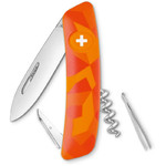 SWIZA Knives C01 Swiss Army Knife, LUCEO Camo Urban Orange