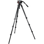 Manfrotto Carbon-Dreibeinstativ 504HD,536K mit Videoneiger und Nivellierschale