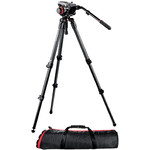 Manfrotto Carbon-Dreibeinstativ 504HD,535K mit Videoneiger und Nivellierschale