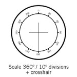 Motic reticolo con goniometro 360°, divisioni 30° e mirino (Ø 25 mm)