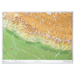 Georelief Regional-Karte Nepal groß 3D