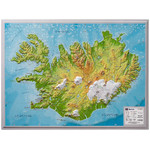 Georelief Landkarte Island (klein) 3D Reliefkarte