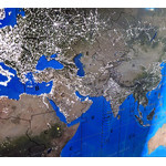Im Nachtmodus werden die beleuchteten Orte der Erde angezeigt.