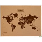 Miss Wood Mappa del Mondo Woody Map Natural Cork XL brown
