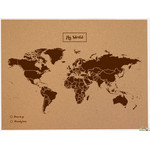Miss Wood Woody Map Natural Weltkarte Kork XL braun
