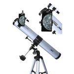 Seben 900-76 EQ2 Reflektor Teleskop + Smartphone Adapter DKA5 + Zubehör Paket