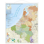 Stiefel Regional map Benelux mit Postleitzahlen (97x137)