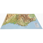 3Dmap Regional-Karte La Région La Provence-Alpes-Cotes d'Azur