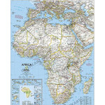 National Geographic Carte de continent Afrique, politiquement grandement