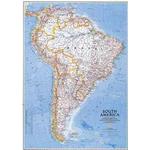 National Geographic Kontinent-Karte Süd Amerika, politisch