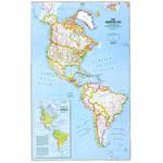 National Geographic continent map North and South America political (laminated)