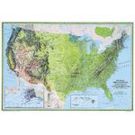 National Geographic Mapa USA, fizyczny