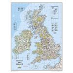 National Geographic Mappa Carta regionale - Carta delle isole britanniche LAMINATA (SP)