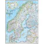 National Geographic Regional-Karte Skandinavien