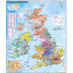Carte géographique Stiefel Great Britain Post Code Map (english)
