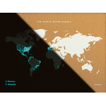 Miss Wood Weltkarte Woody Map Fluor XL