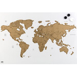 Idena Magnettafel Weltkarte zum Freirubbeln und Pinnen