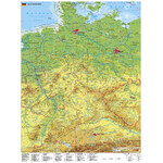 Stiefel Landkarte Deutschland mit UNESCO Welterbestätten mit Metallleisten