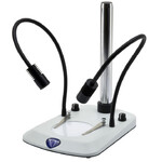 Optika Säulenstativ SZ-ST8, Doppelarm-Schwanenhals, Auf-& Durchlicht