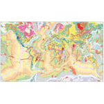 UKGE Weltkarte Geological Map of the World 118cm x 98cm