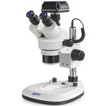 Kern Microscópio OZL 466C825, Greenough, Säule, 7-45x, 10x/20, Auf-Durchlicht 3W LED, Ringl., Kamera 5MP, USB 2.0