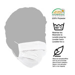 Masketo Máscara facial branca para criança em poliéster - 5 peças