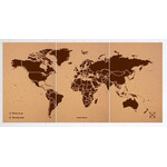 Miss Wood Weltkarte Woody Map Natural Cork XXXL brown