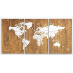 Miss Wood Mappa del Mondo Woody Map Wooden 120x60