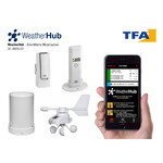 TFA Funk-Wetterstation Wetterstation-Set mit Klima, Regen & Windsender WEATHERHUB