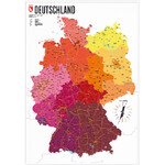 Carte géographique Marmota Maps Deutschland politisch (70x100)