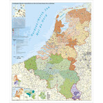 Stiefel Mapa regionalna Benelux mit Postleitzahlen (97x137)