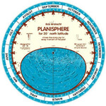 Carte du ciel Rob Walrecht Planisphère 20°N 25cm