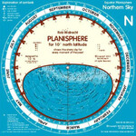 Rob Walrecht Star chart Planisphere 0° Equator 25cm