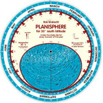 Rob Walrecht Star chart Planisphere 30°S 25cm