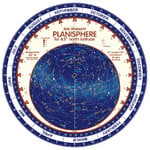 Carte du ciel Rob Walrecht Planisphere 65°N 25cm