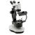 Optika Microscopio stereo trinoculare da gemmologia OPTIGEM-2, stativo snodato